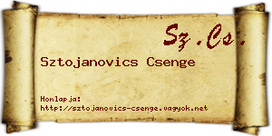 Sztojanovics Csenge névjegykártya